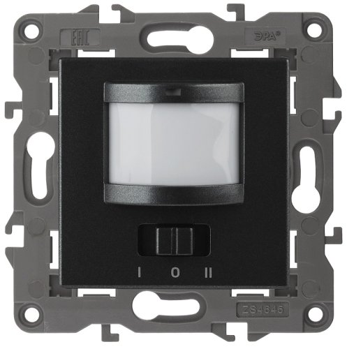 Датчик двежения без рамки Эра Elegance 180-240В 200Вт антрацит картинка